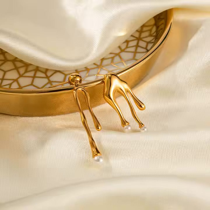 Volcano Lava Pearl Earrings