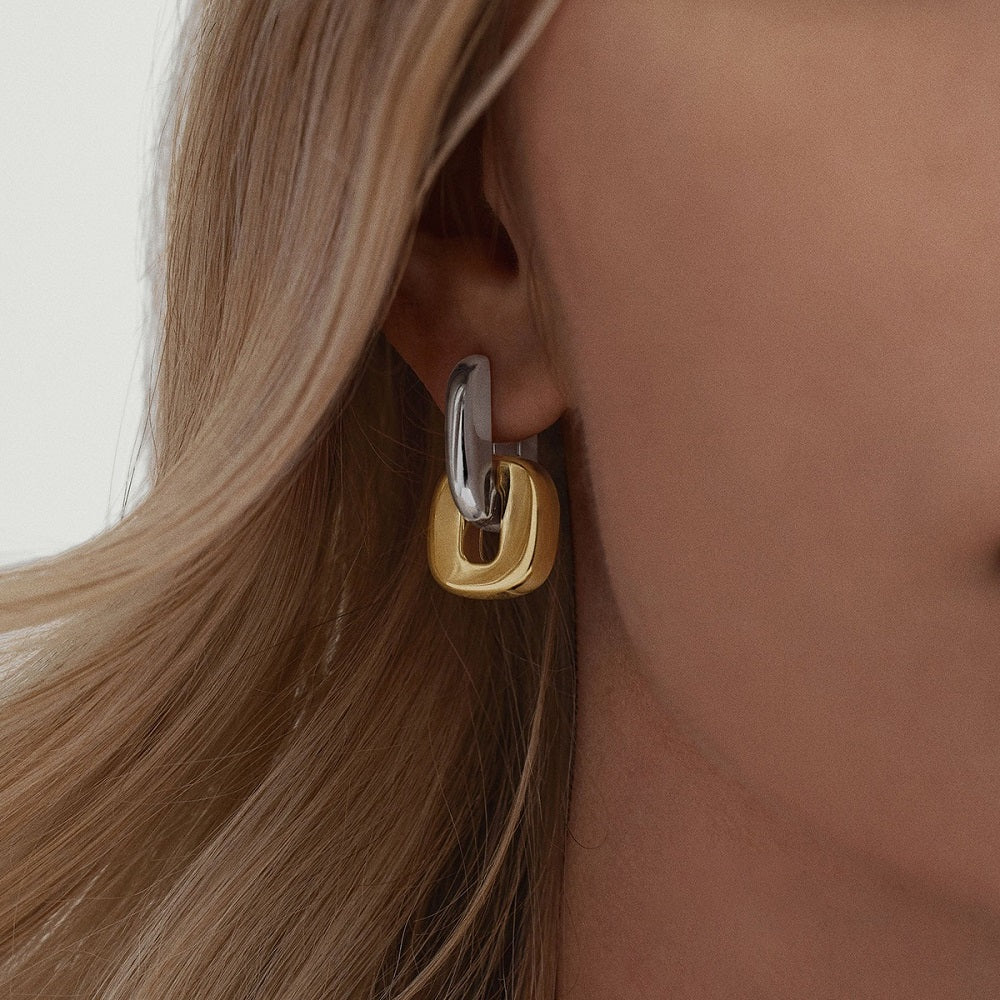 Edge Hoop Earrings