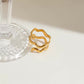 Golden Ripple Ring