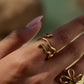 Golden Ripple Ring