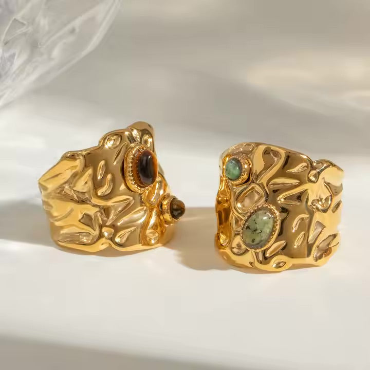 Hammered Horizon Ring