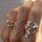 Big Linellae Heart Ring
